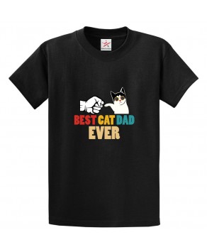 Best Cat Dad Ever Unisex Classic Kids and Adults T-Shirt for Cat Lovers